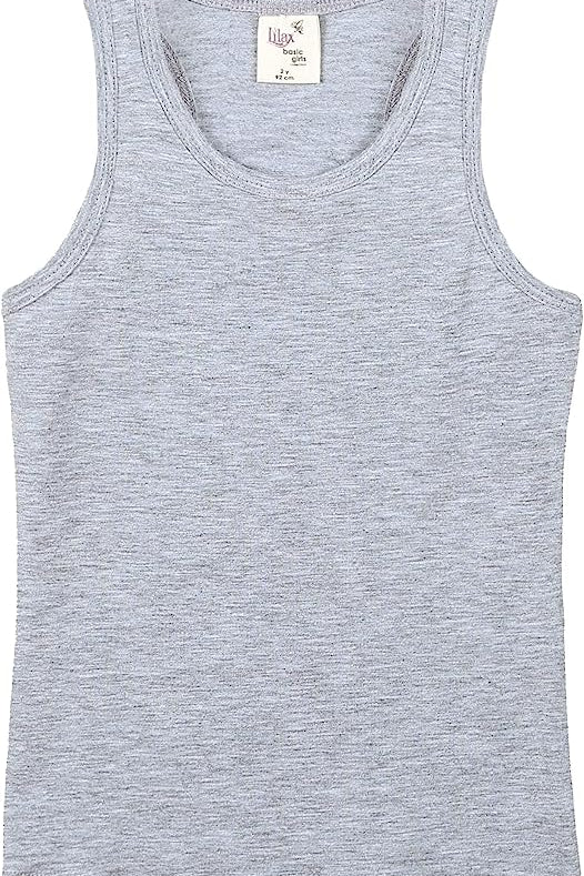 Girls' Soft Solid Cotton Blend Racerback Tank Top / 11-12 Years LILAX