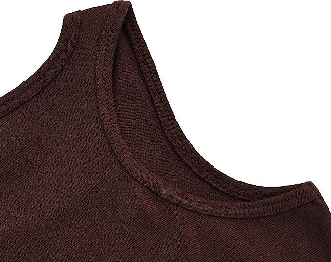 Girls' Soft Solid Cotton Blend Racerback Tank Top / 11-12 Years LILAX