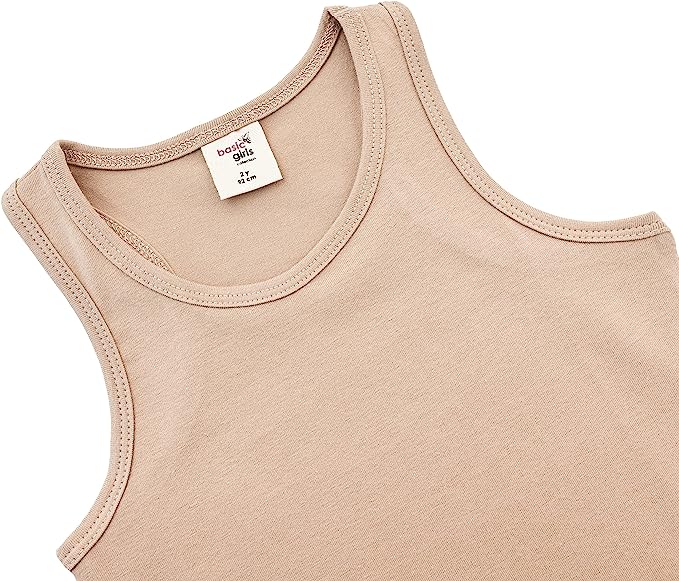 Girls' Soft Solid Cotton Blend Racerback Tank Top / 11-12 Years LILAX