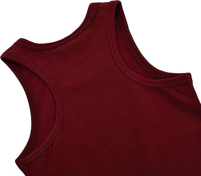 Girls' Soft Solid Cotton Blend Racerback Tank Top / 11-12 Years LILAX