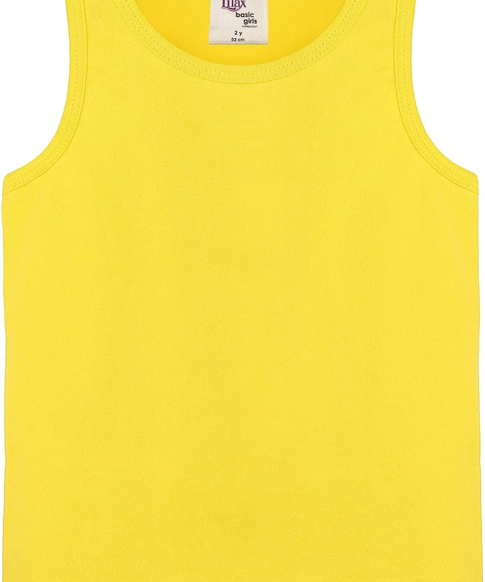 Girls cotton basic solid racerbank tanktop; best for baby girl clothes & christmas gift ideas