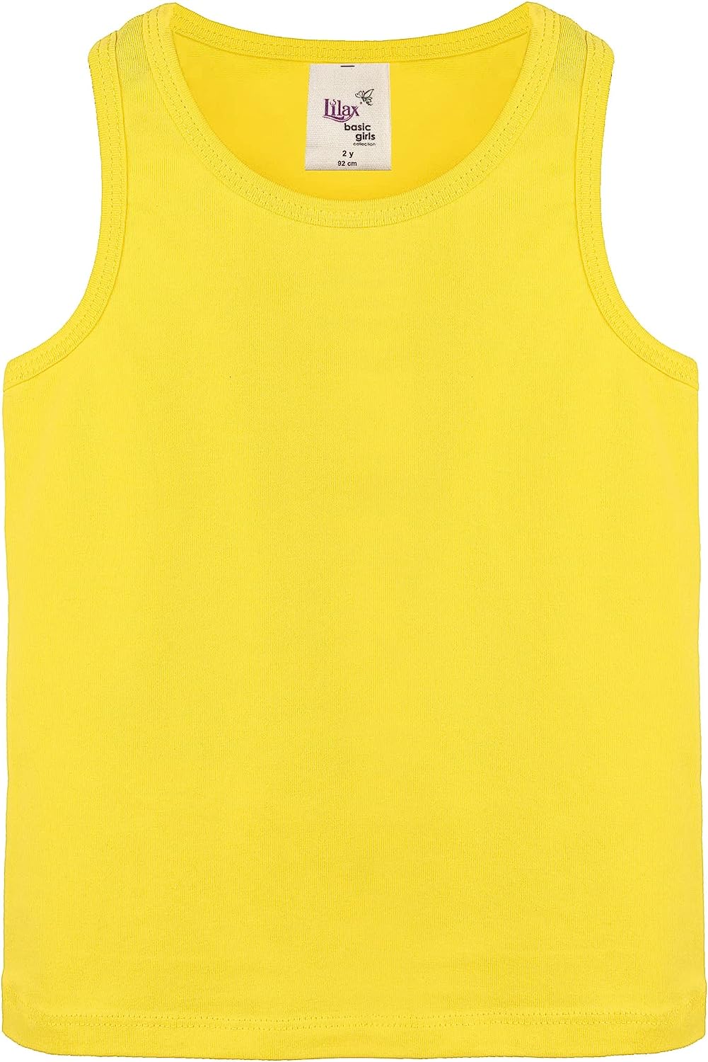 Girls' Soft Solid Cotton Blend Racerback Tank Top / 11-12 Years LILAX