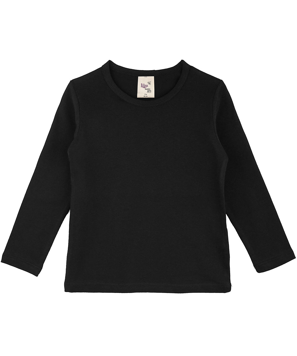 Girls cotton basic solid crewneck t-shirt; best for baby girl clothes & christmas gift ideas