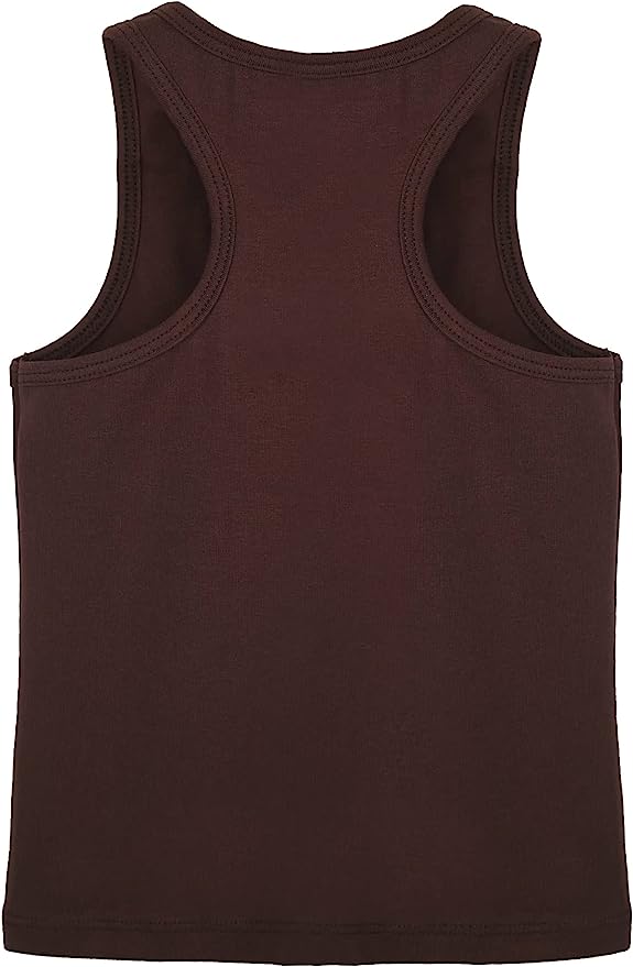 Girls' Soft Solid Cotton Blend Racerback Tank Top / 11-12 Years LILAX