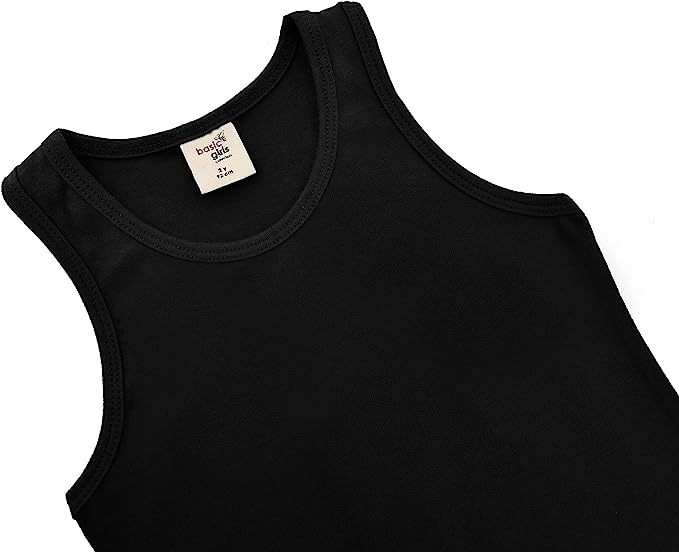 Girls' Soft Solid Cotton Blend Racerback Tank Top / 11-12 Years LILAX