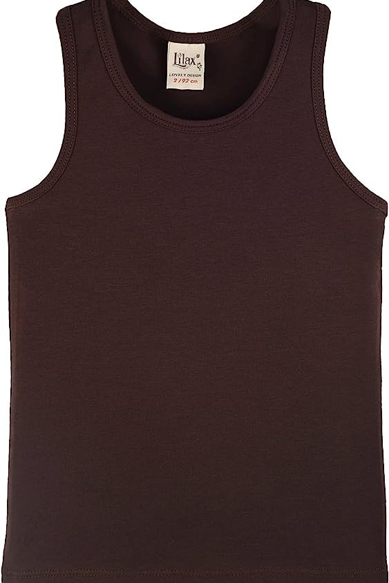 Girls' Soft Solid Cotton Blend Racerback Tank Top / 11-12 Years LILAX