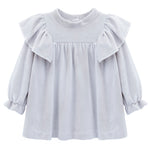 Baby velvet dress with ruffle shouders; perfect for baby girl clothes and Christmas gift ideas  