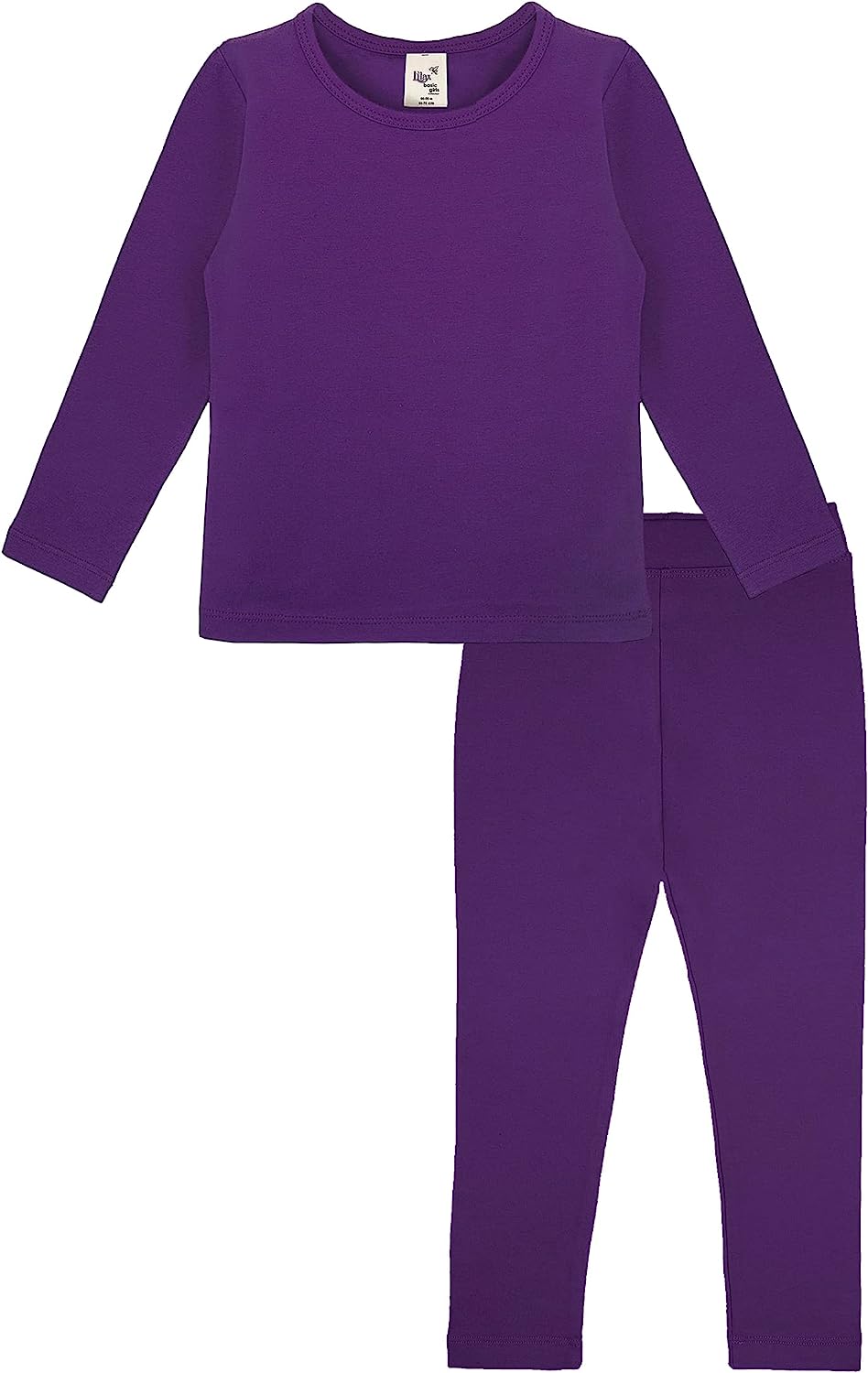 Girls cotton solid basic crewneck t-shirt and leggings set; perfect for baby girl clothes & christmas gift ideas