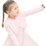 Girls' Bolero Cardigan Shrug Knit Long Sleeve Button Closure LILAX