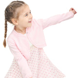 Girls' Bolero Cardigan Shrug Knit Long Sleeve Button Closure LILAX