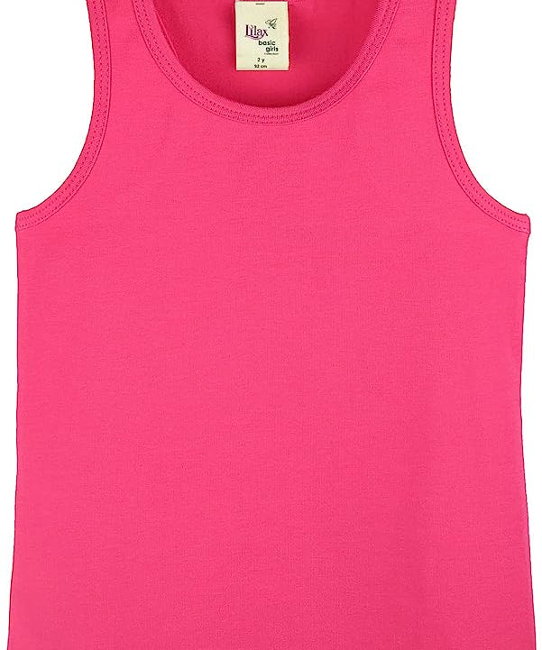 Girls cotton basic solid racerbank tanktop; best for baby girl clothes & christmas gift ideas