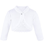 Girls' Bolero Cardigan Shrug Knit Long Sleeve Button Closure