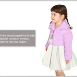 Girls Cozy Faux Fur Bolero Jacket Shrug Flower Girl Dress Coat