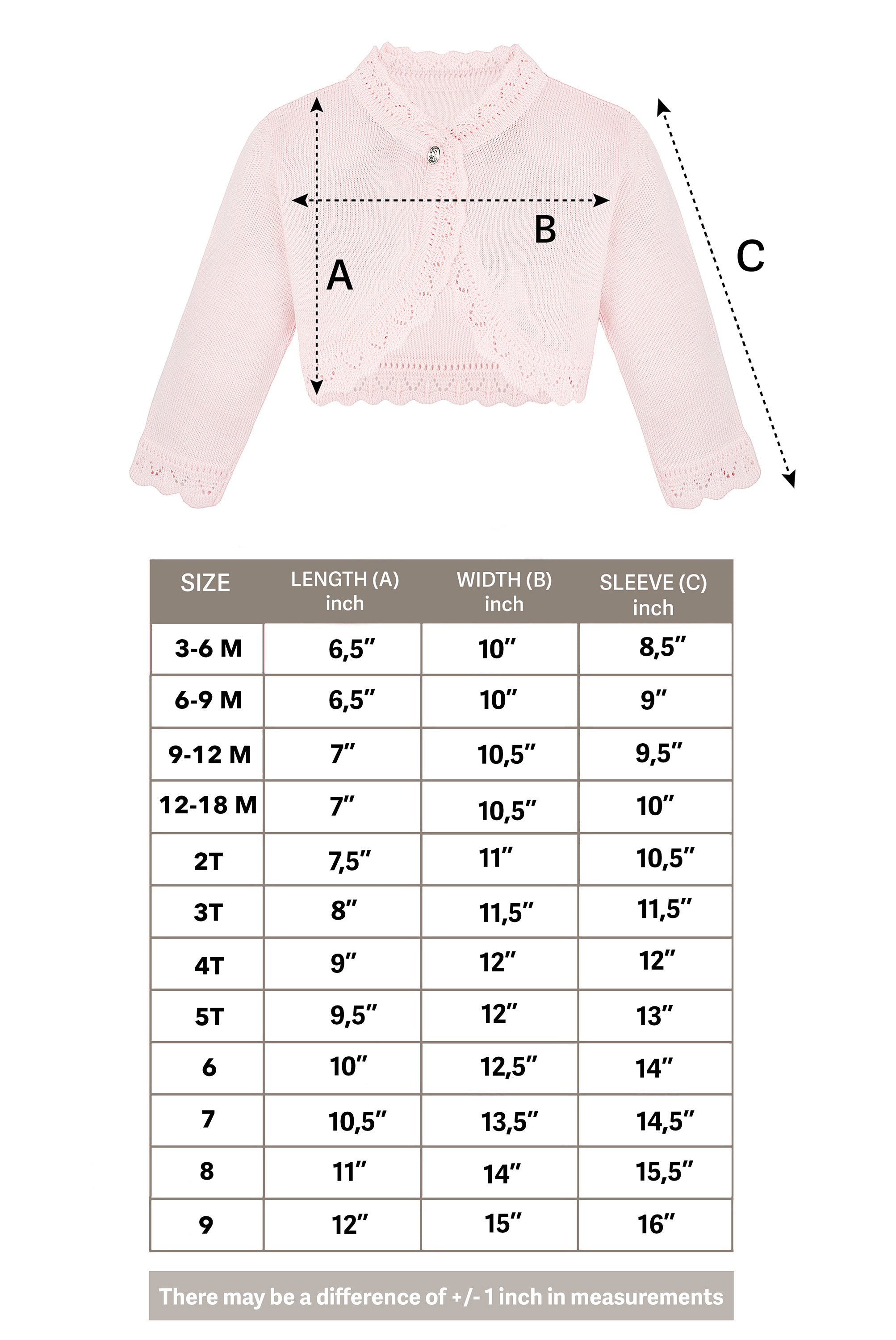 Girls' Bolero Cardigan Shrug Knit Long Sleeve Button Closure LILAX