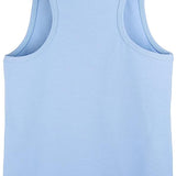 Girls' Soft Solid Cotton Blend Racerback Tank Top / 11-12 Years LILAX