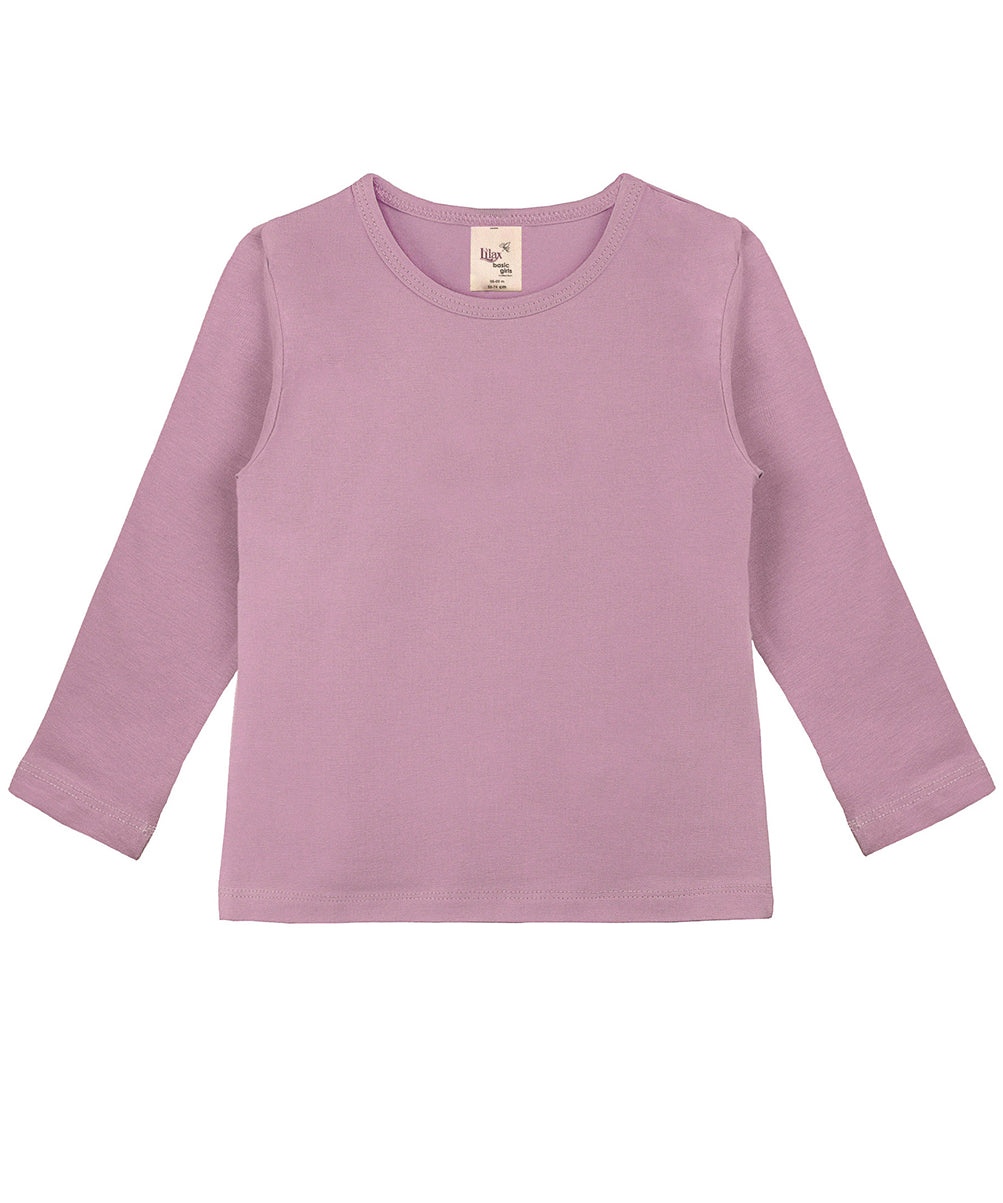 Girls cotton basic solid crewneck t-shirt; best for baby girl clothes & christmas gift ideas