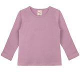 Girls' Basic Crewneck Long Sleeve Cotton T-Shirt / Toddler LILAX