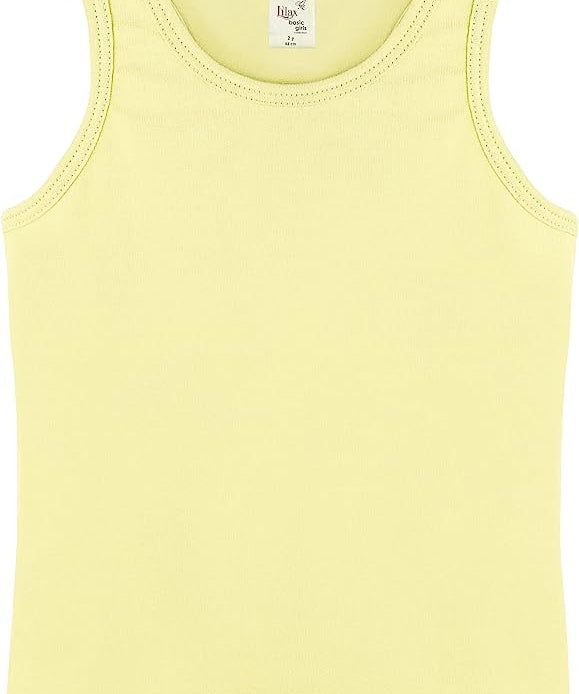 Girls cotton basic solid racerbank tanktop; best for baby girl clothes & christmas gift ideas