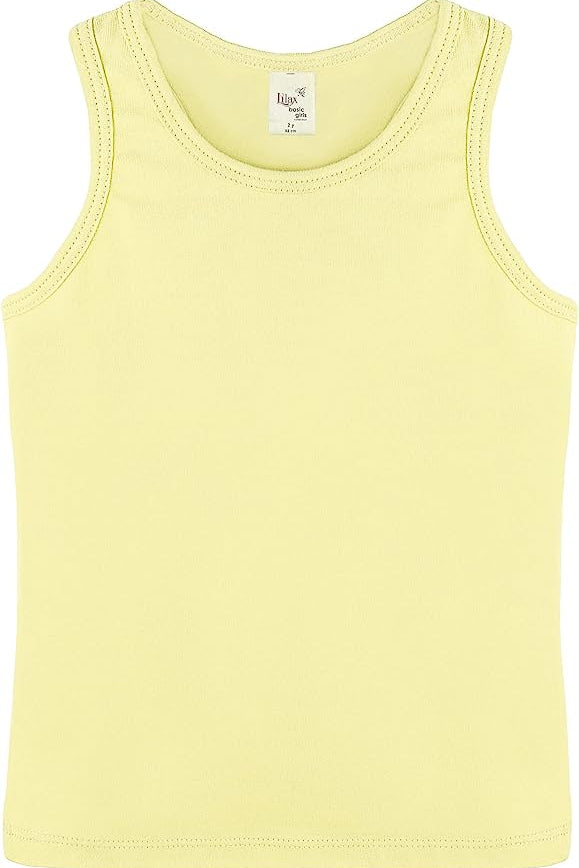 Girls' Soft Solid Cotton Blend Racerback Tank Top / 11-12 Years LILAX