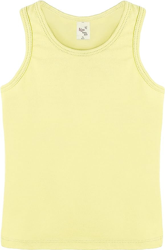 Girls' Soft Solid Cotton Blend Racerback Tank Top / 11-12 Years LILAX