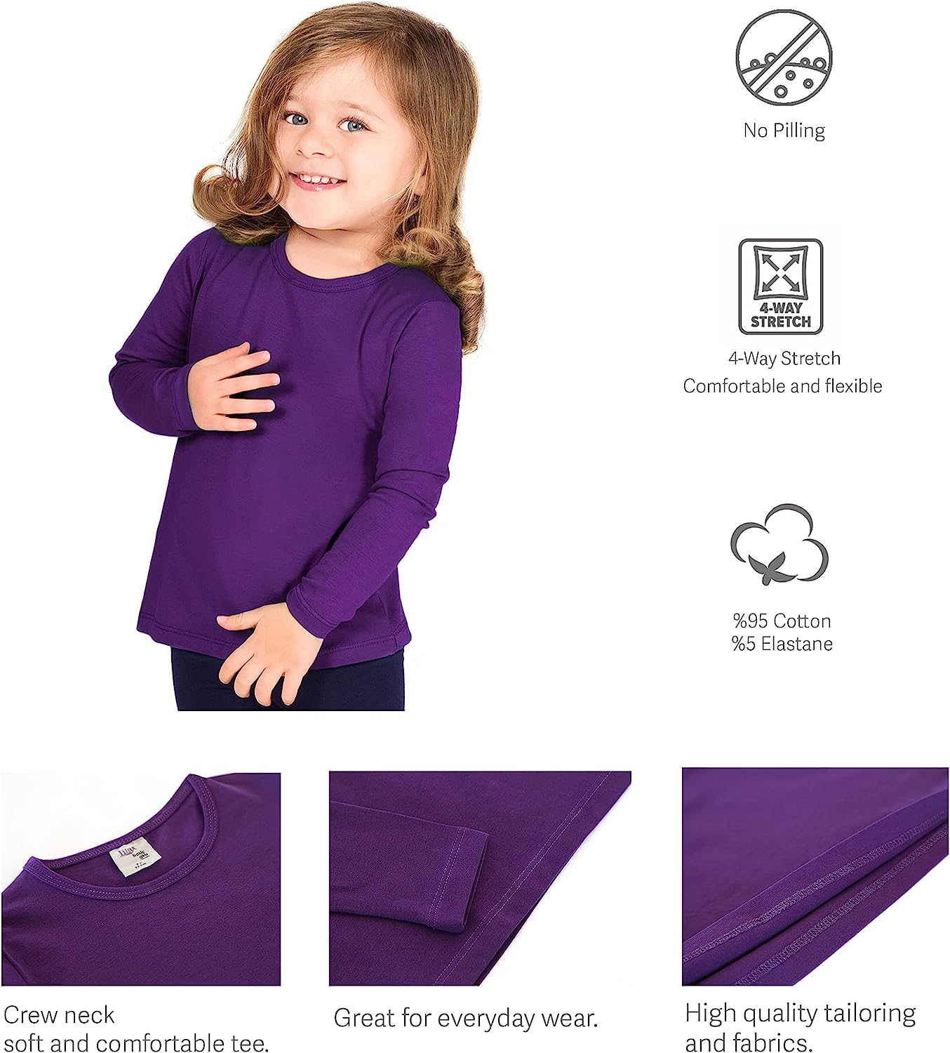 Long Sleeve Shirts and Leggings Set-T lilax