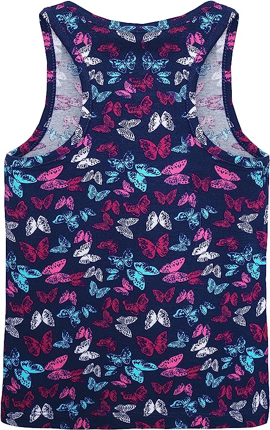 Girls' Soft Solid Cotton Blend Racerback Tank Top / 11-12 Years LILAX