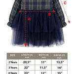 Girls' cotton plaid dress with attached tulle skirt; perfect girls christmas dress & Christmas gift ideas  