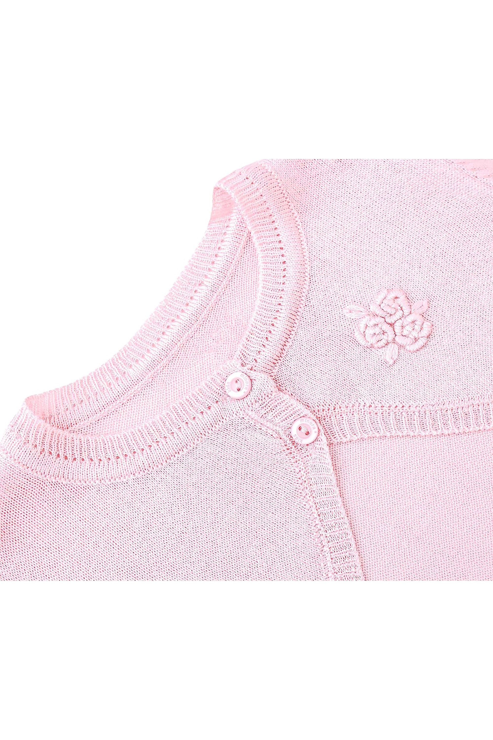 Baby Girls' Button-Up Cardigan Shrug - Long Sleeve Bolero Sweater LILAX