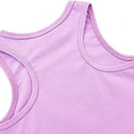 Girls' Soft Solid Cotton Blend Racerback Tank Top / 11-12 Years LILAX