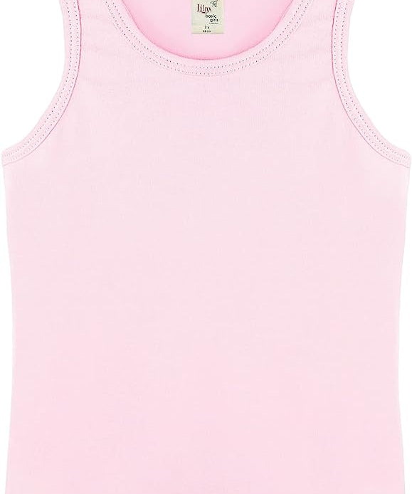 Girls cotton basic solid racerbank tanktop; best for baby girl clothes & christmas gift ideas