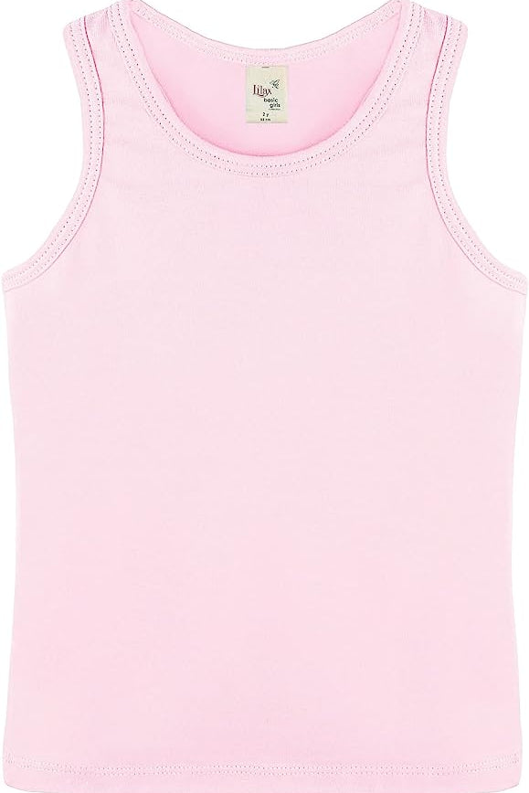 Girls' Soft Solid Cotton Blend Racerback Tank Top / 11-12 Years LILAX