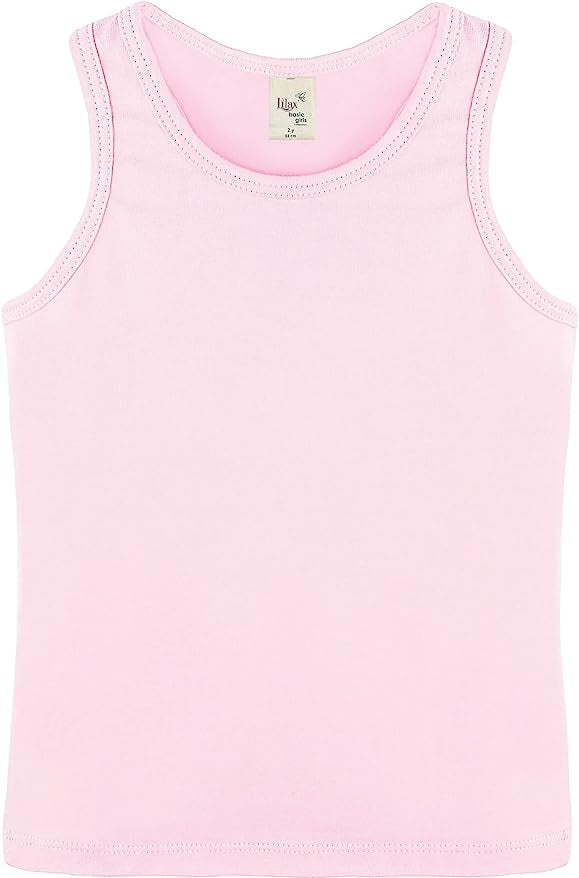 Girls' Soft Solid Cotton Blend Racerback Tank Top / 11-12 Years LILAX