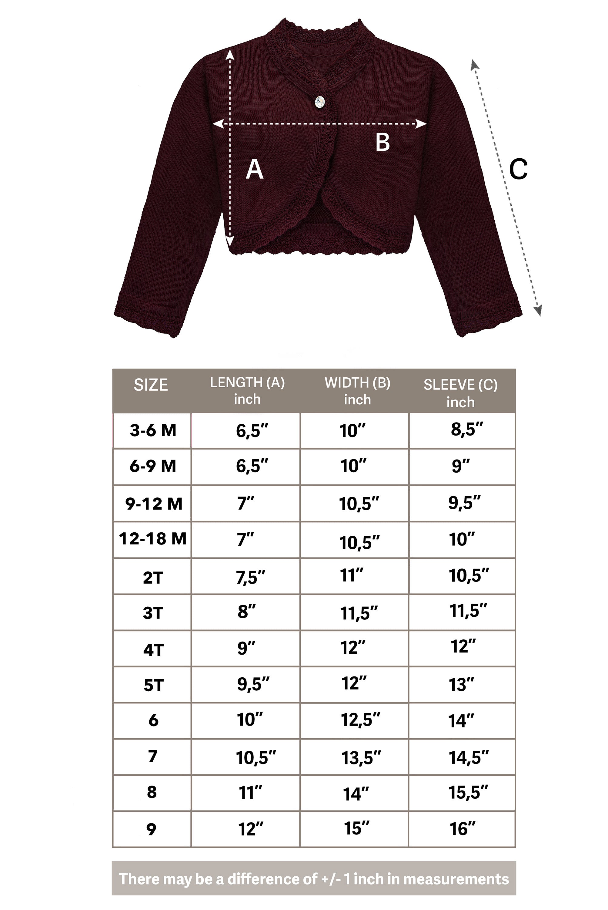 Girls' Bolero Cardigan Shrug Knit Long Sleeve Button Closure LILAX