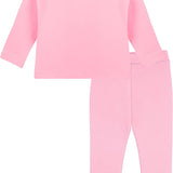 Girls cotton solid basic crewneck t-shirt and leggings set; perfect for baby girl clothes & christmas gift ideas