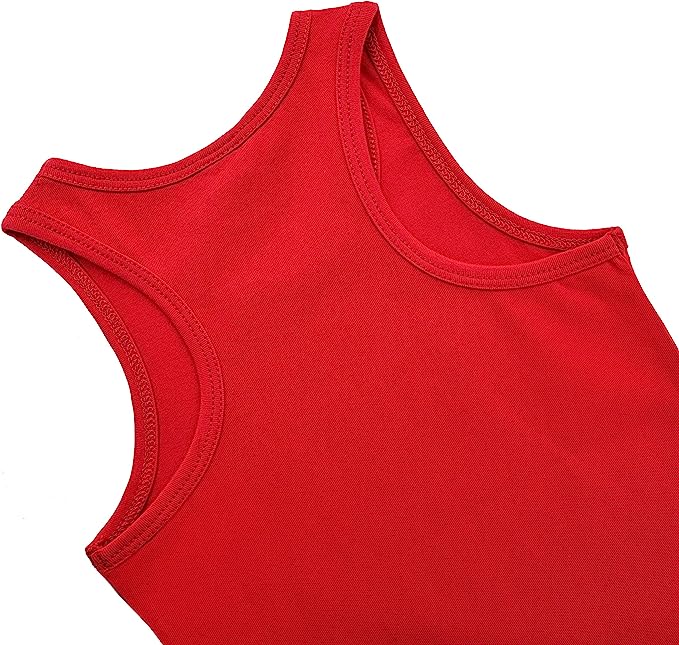 Girls' Soft Solid Cotton Blend Racerback Tank Top / 11-12 Years LILAX