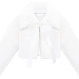 Girls Cozy Faux Fur Bolero Jacket Shrug Flower Girl Dress Coat