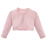 Girls' Bolero Cardigan Shrug Knit Long Sleeve Button Closure LILAX