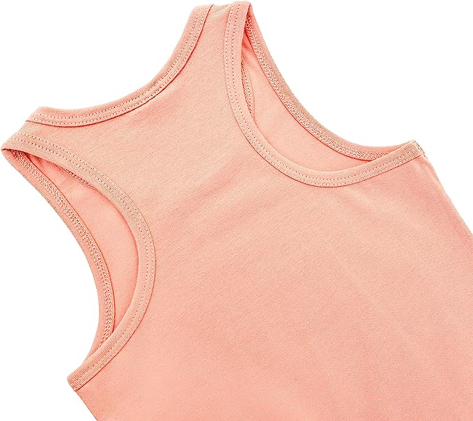 Girls' Soft Solid Cotton Blend Racerback Tank Top / 11-12 Years LILAX