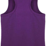 Girls' Soft Solid Cotton Blend Racerback Tank Top / 11-12 Years LILAX