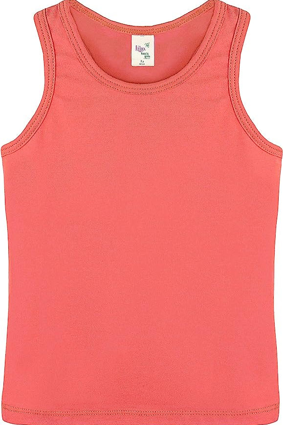 Girls' Soft Solid Cotton Blend Racerback Tank Top / 11-12 Years LILAX