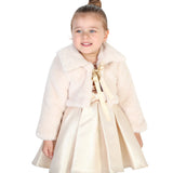 Girls Cozy Faux Fur Bolero Jacket Shrug Flower Girl Dress Coat