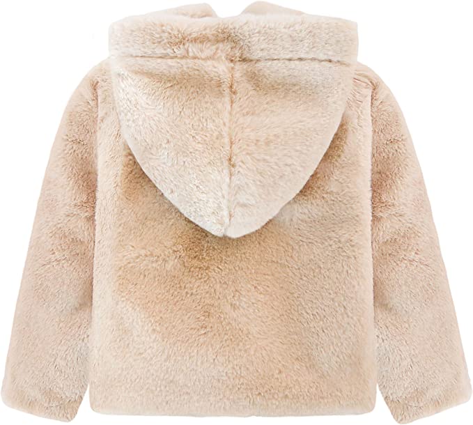 Cozy Girls' Hooded Jacket Faux Fur Winter Coat LILAX