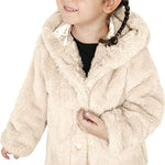 Cozy Girls' Hooded Jacket Faux Fur Winter Coat LILAX