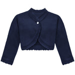 Girls' Bolero Cardigan Shrug Knit Long Sleeve Button Closure