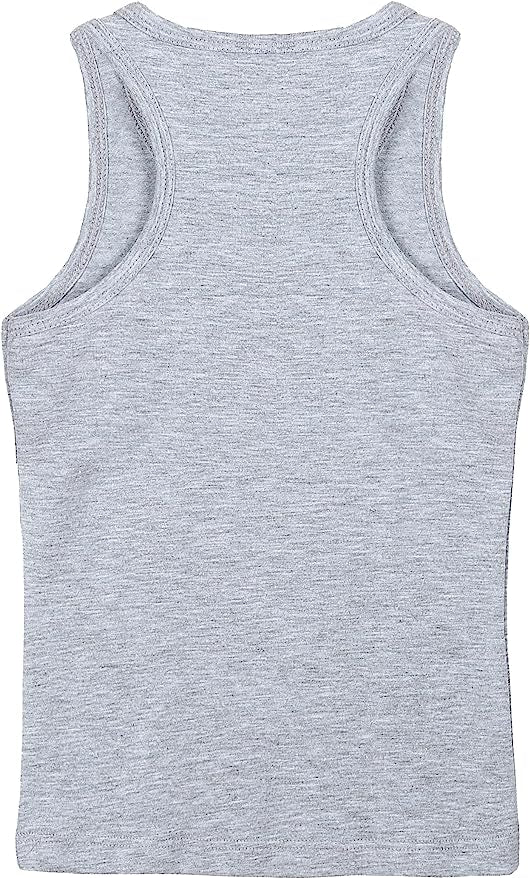 Girls' Soft Solid Cotton Blend Racerback Tank Top / 11-12 Years LILAX