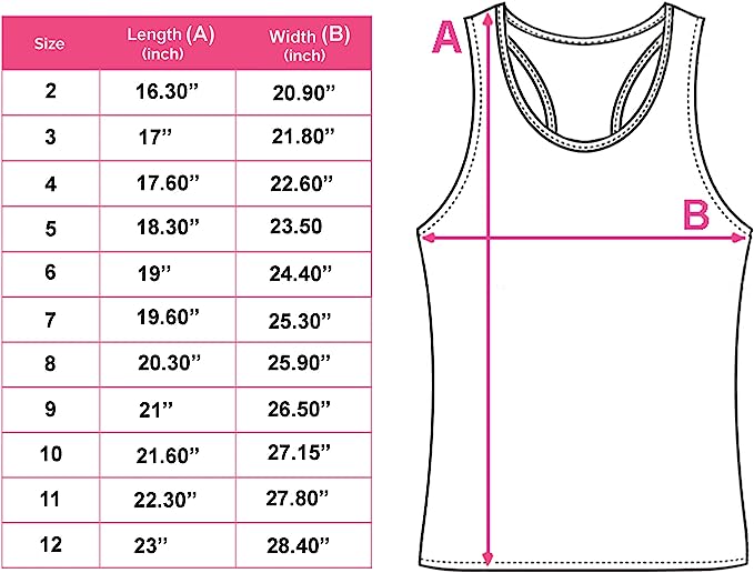 Girls' Soft Solid Cotton Blend Racerback Tank Top / 11-12 Years LILAX