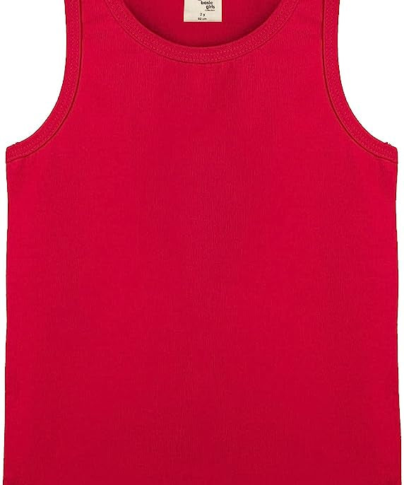 Girls cotton basic solid racerbank tanktop; best for baby girl clothes & christmas gift ideas