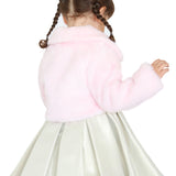 Girls Cozy Faux Fur Bolero Jacket Shrug Flower Girl Dress Coat