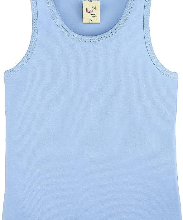 Girls cotton basic solid racerbank tanktop; best for baby girl clothes & christmas gift ideas