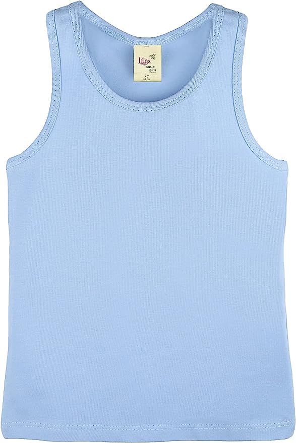 Girls' Soft Solid Cotton Blend Racerback Tank Top / 11-12 Years LILAX